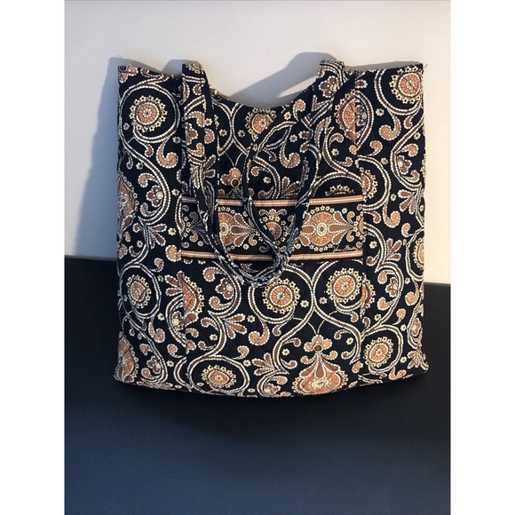 Vera Bradley Pattern-Retired TRENDY NEAT CURVY TOTE CAFF'E LATTE PURSE BAG - Picture 3 of 14